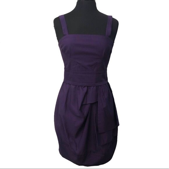 Marc by Marc Jacobs Fiona Purple Cotton Bubble Hem Dress Size 6 - Picture 2 of 16